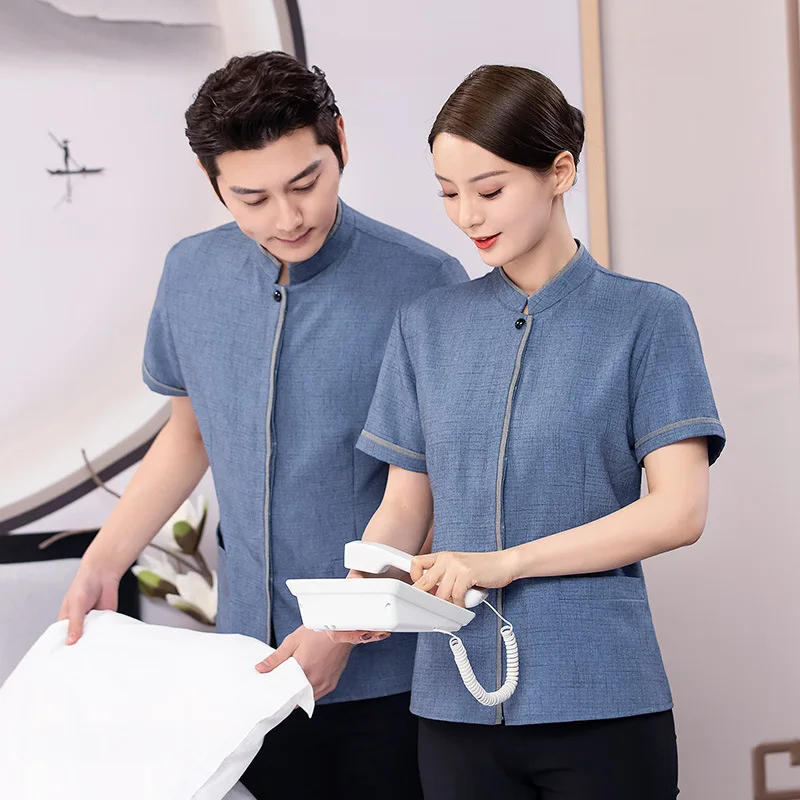 

Cleaning Work Short Sleeve Spring Women Hotel Room Attendant Property Hotel Floor Cleaning