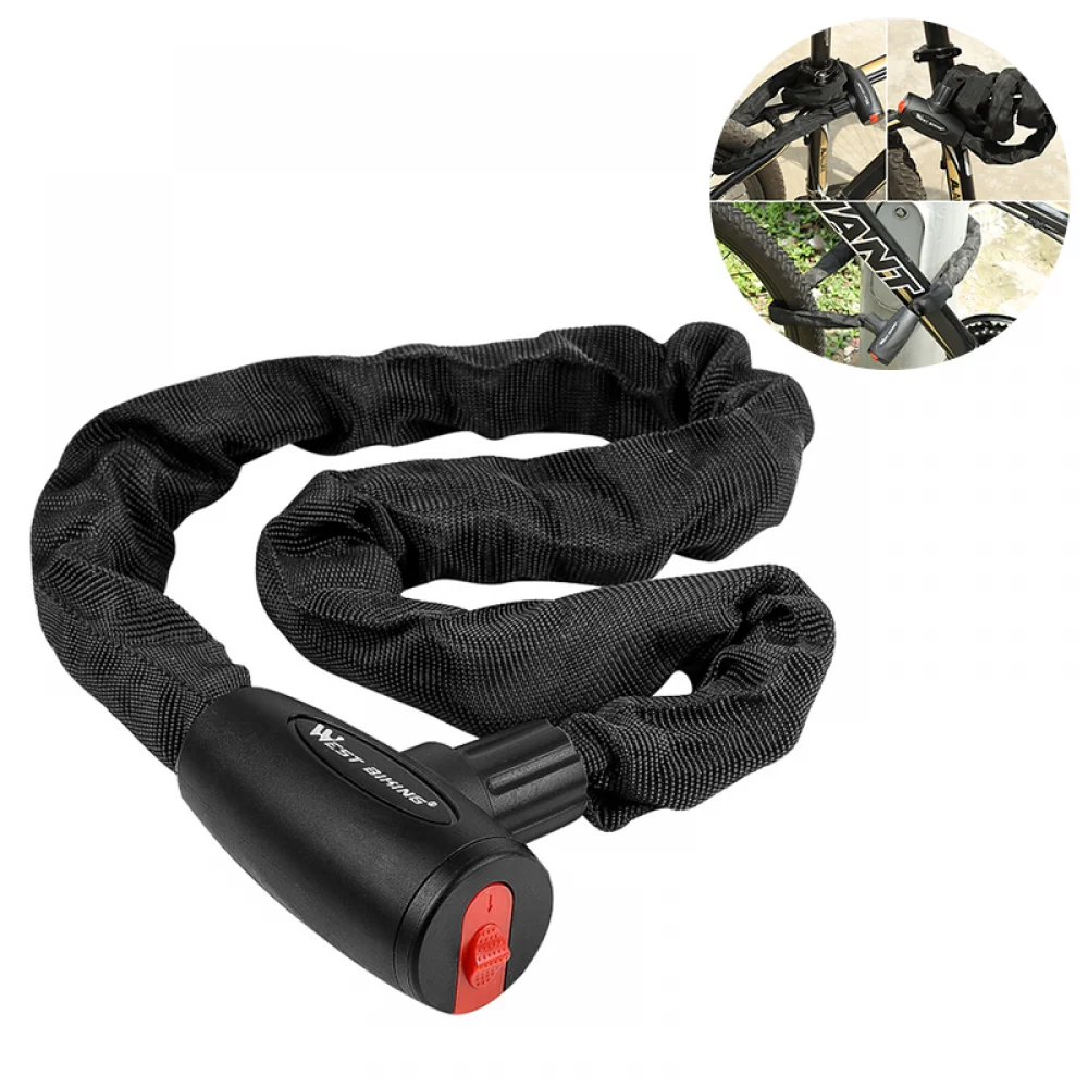 

Bicycle Chain Lock Bicicleta Safety Anti-Theft Motorcycle Mtb Road Bike Lock Universal Lock with 2 Keys Cycling Bike Accessory