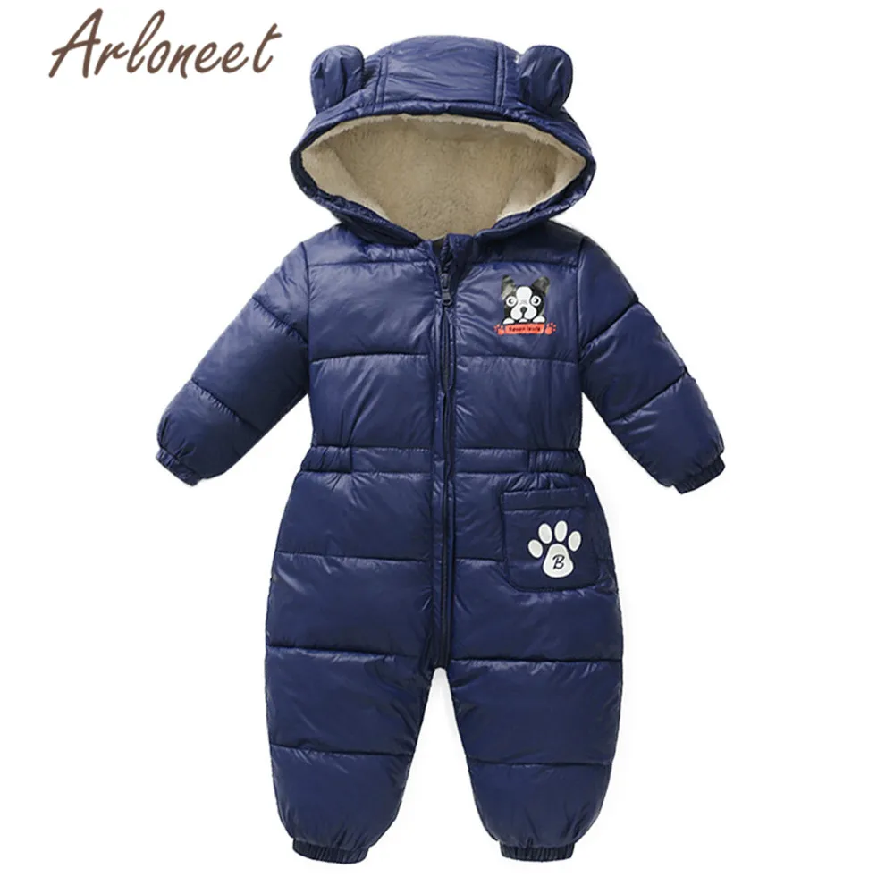 ARLONEET пальто с мультяшным рисунком для новорожденных девочек зимнее комбинезон