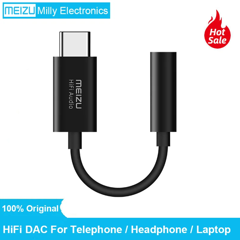 Оригинальный MEIZU HiFi аудио DAC 3 5 мм USB адаптер Type C для телефона усилитель наушников