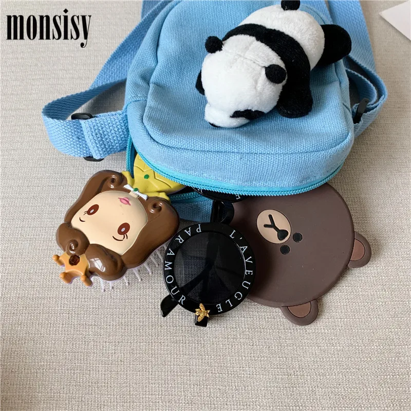 Monsisy Детский кошелек для монет холщовые сумки через плечо мальчиков и девочек