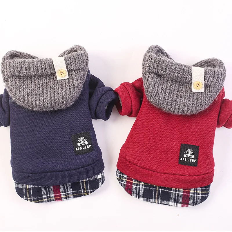 Dog Clothes Overalls For Small Dogs Cotton Clothing Winter Hoodie Plus Velvet Pet Down Jackets Chihuahua Yorkies Cats Warm Suit