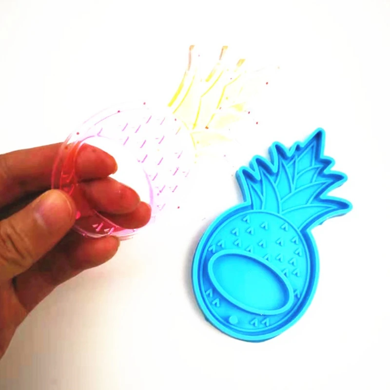 

Fruits Strawberry Pineapple Keychain Epoxy Resin Mold Key Chain Pendants Silicone Mould DIY Crafts Jewelry Casting Tools