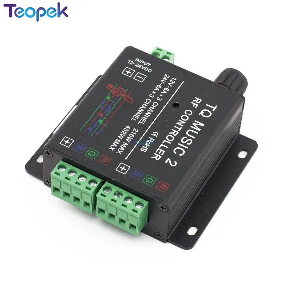 TQ MUSIC 2 RGB музыкальный контроллер DC12 24V 18A RF Wilress Интеллектуальный звуковой