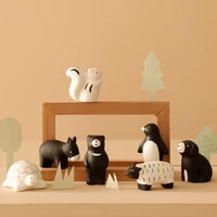 2020 new creative ceramic miniature figurine cure cute animal decoration desktop small decoration home cute decoration