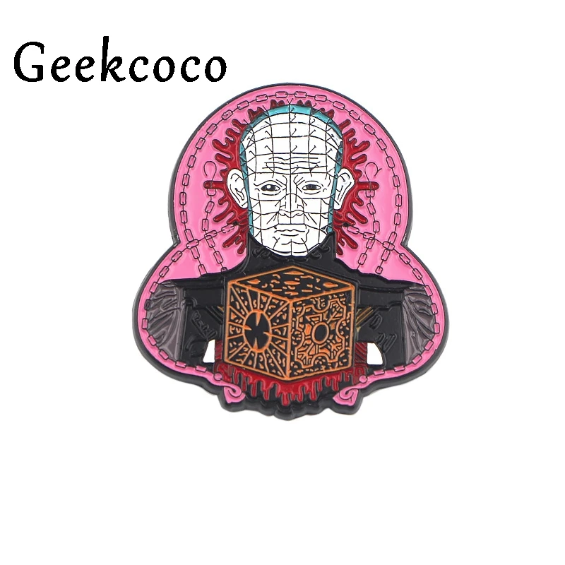 Hellraiser броши для мужчин и женщин цинковый сплав Эмаль Булавка медаль мультфильм для рубашки рюкзак Одежда Декоративные значки J0660