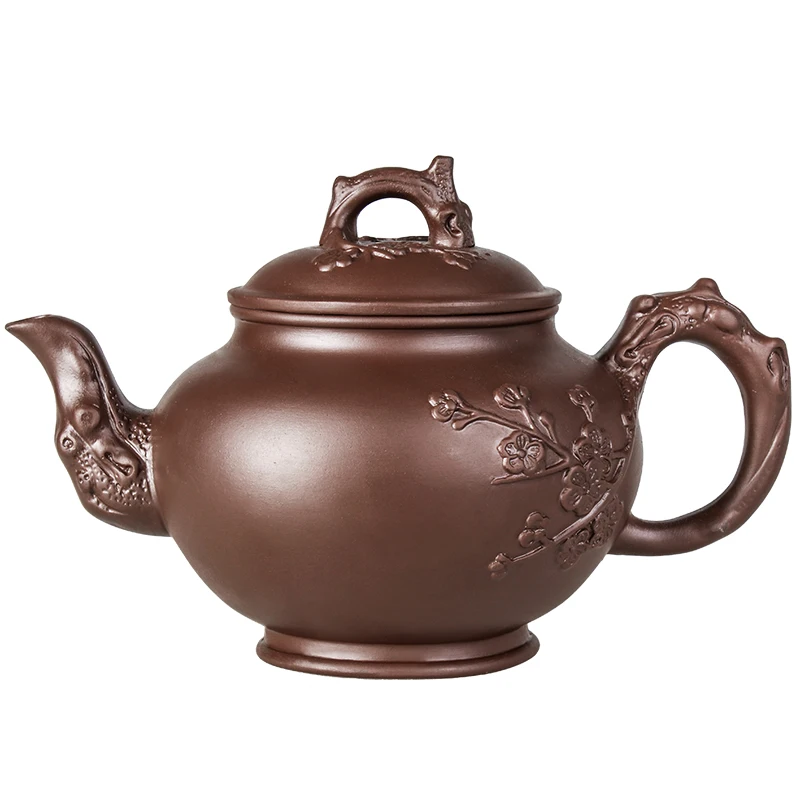 

2020 New Large Capacity Purple Sand Teapot Household Kung Fu Cup Yixing Zhu Ni Plum Blossom Pot Large Tea Pot Ceramic Kettle