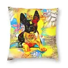 Наволочка для подушки для любителей собак Boston Terrier, 45x45 см, акварель ярких цветов, мягкая Скандинавская диванная подушка, наволочка для автомобиля