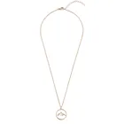 Mavis Hare горное ожерелье из нержавеющей стали 2 см круглый кулон с 42 см + 5 см звеньевая цепь в подарок на день Святого Валентина