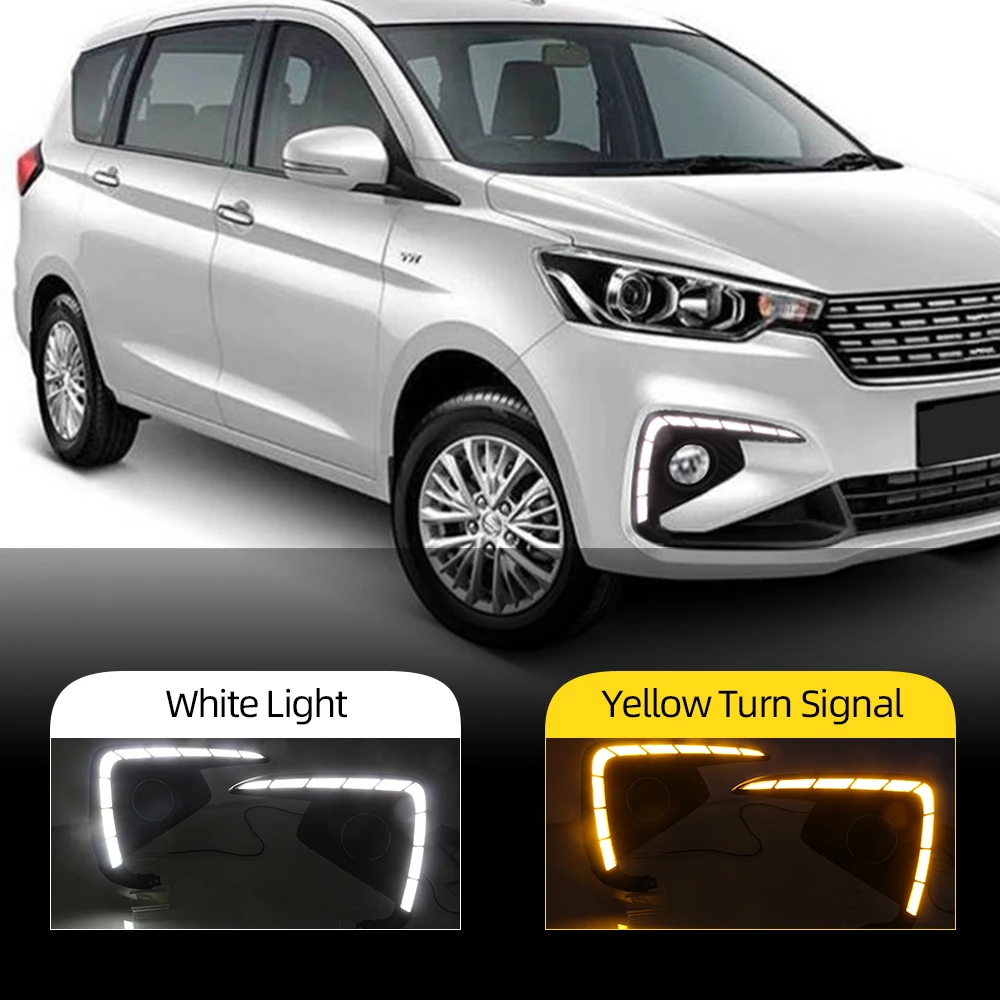 CSCSNL 2 шт. Светодиодный дневной светильник для Suzuki Ertiga 2018 2019 DRL Противотуманные