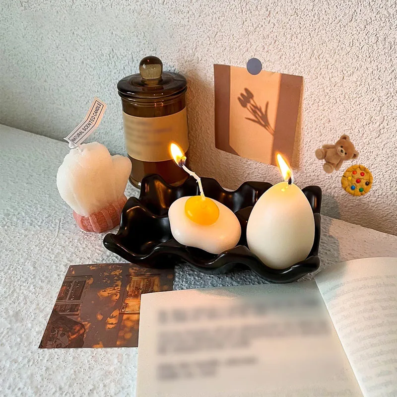 

Handmade Lovely Egg Candle Scented Candles Aromatherapy Wedding Home Decoration Scented Candles INS Shooting Props