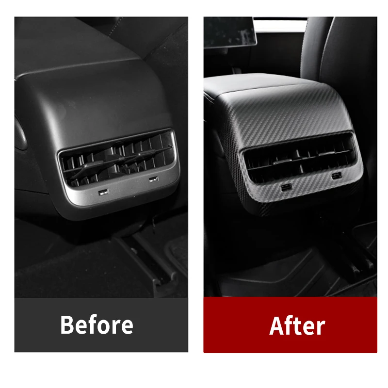 Air outlet panel for Tesla model 3 accessories/car accessories model 3 tesla three tesla model 3 carbon/accessoires
