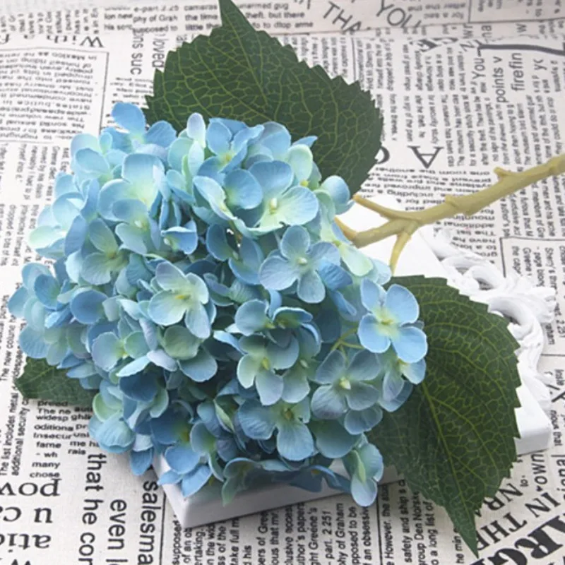 

55cm Artificial Colorful Flower High Quality Silk Hydrangea Flower For Wedding Decoration Home Party DIY Decoration Bride Flower