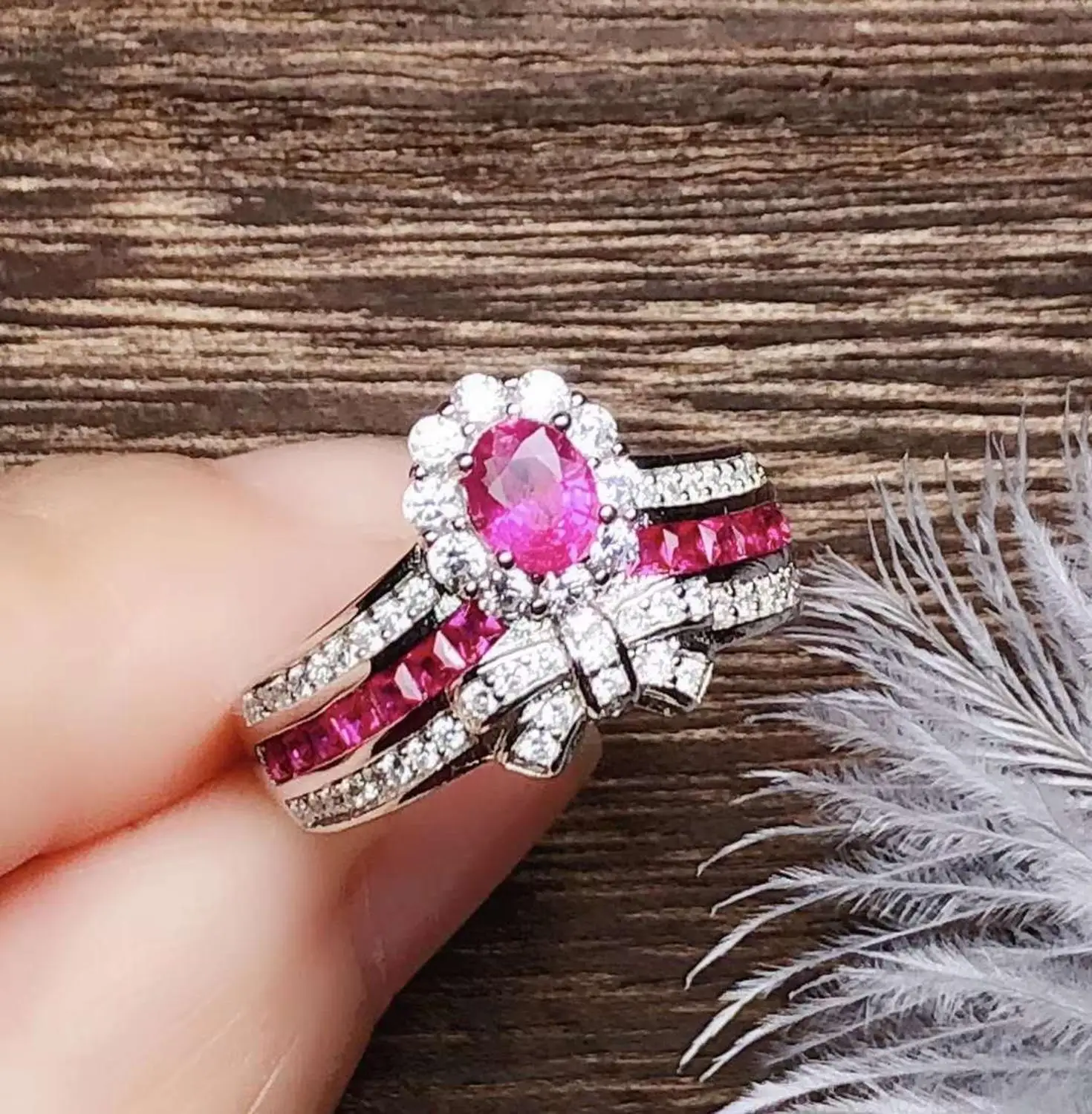 

Natural And Real Red Ruby Ring 925 Sterling Silver Rings for Wedding Rings Silver 925 Gemstones Jewelry Fine Jewelry