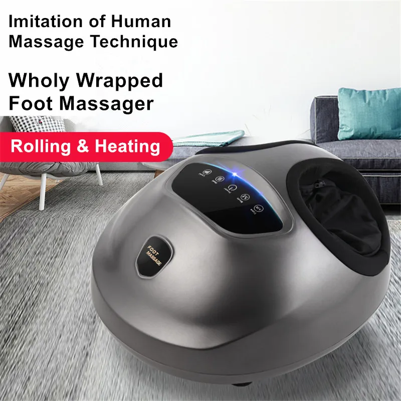 

Electric Foot Massager Machine Scraping Massager Deep Vibration Massage Heated Rolling Kneading Air Compression Fits Size 4