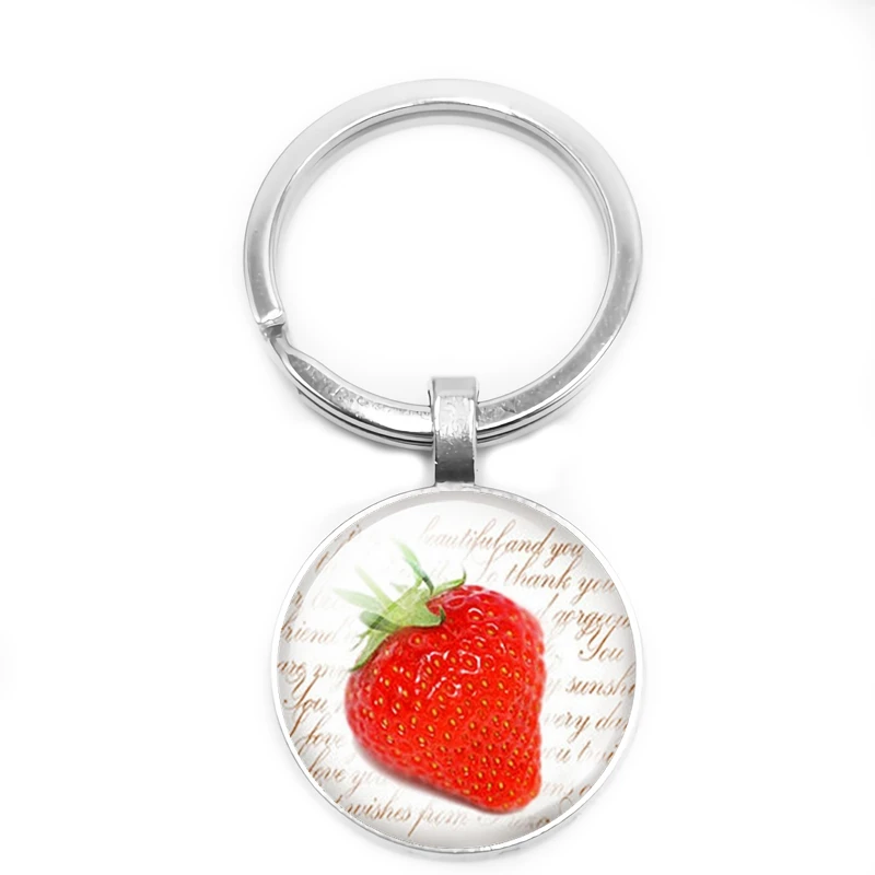 Новинка 2020 Лидер продаж модный персональный брелок из серий фруктов клубника