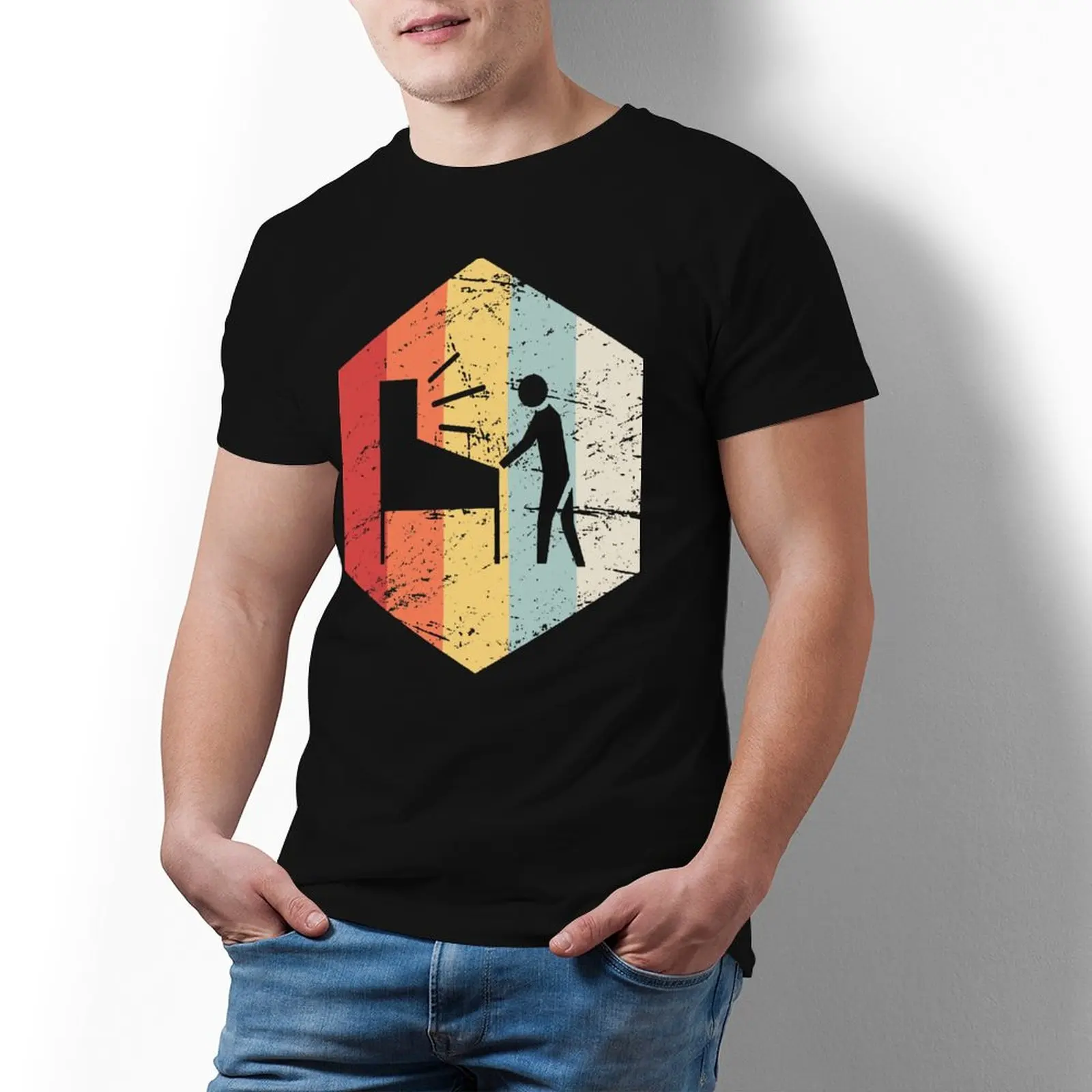 

Аркадная Ретро футболка 70-х годов ФК консоль игра в винтажном стиле мужская футболка большого размера из хлопка с принтом