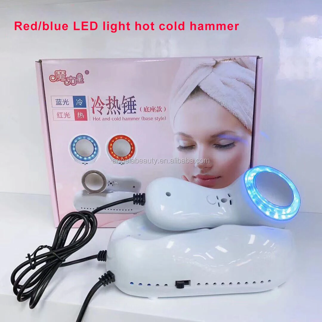 

Red & Blue Photon Therapy Hot Cold Hammer Face Lifting Massager 2 in 1 Skin Rejuvenation Facial Body Beauty Care