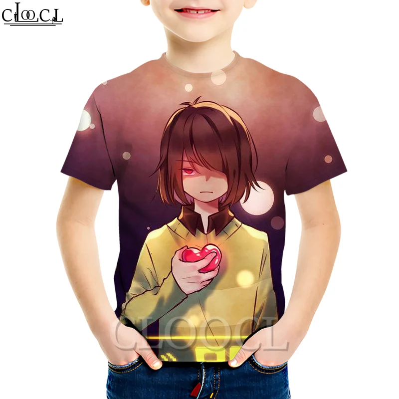 CLOOCL Newest Kids Games Undertale T Shirt Boy Girl Summer Fashion 3D Print Classic Cute Hot Selling Casual Tees Baby Tops  Мать