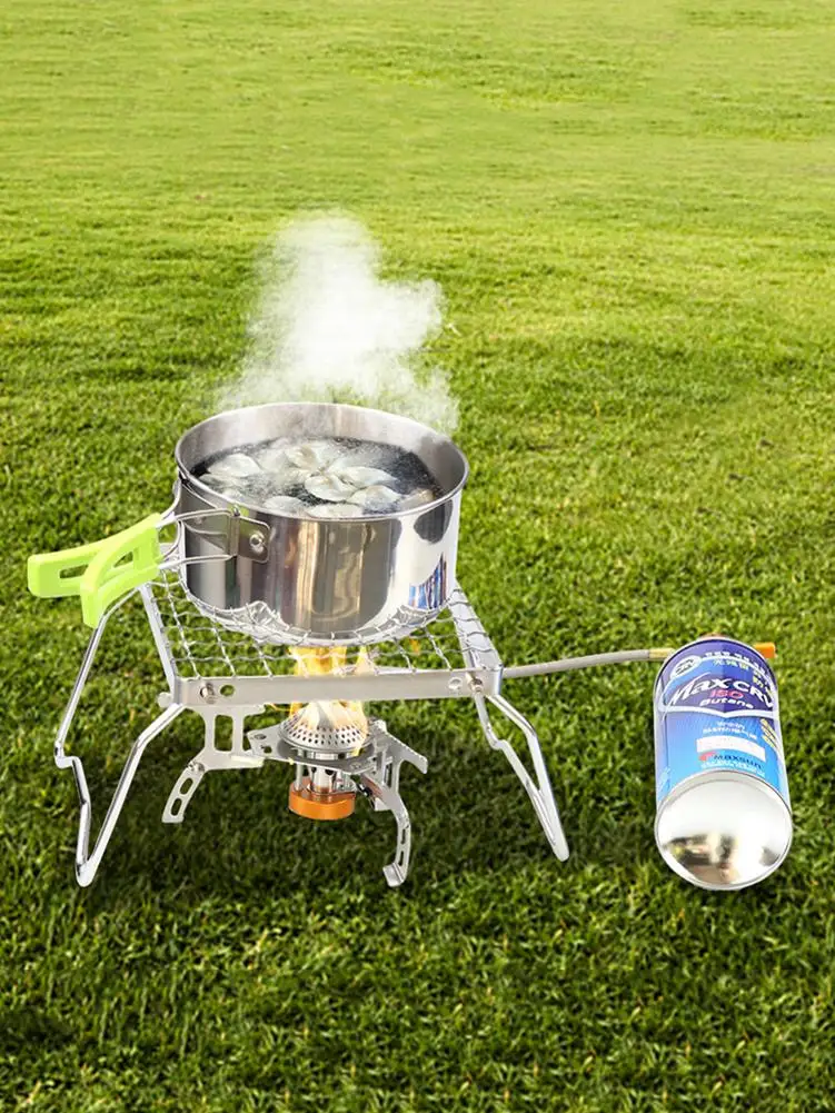 

Outdoor Camping Stove BBQ Burner Portable Folding Stand Bracket Holder Picnic Barbecue Grill Camping Stove Stand
