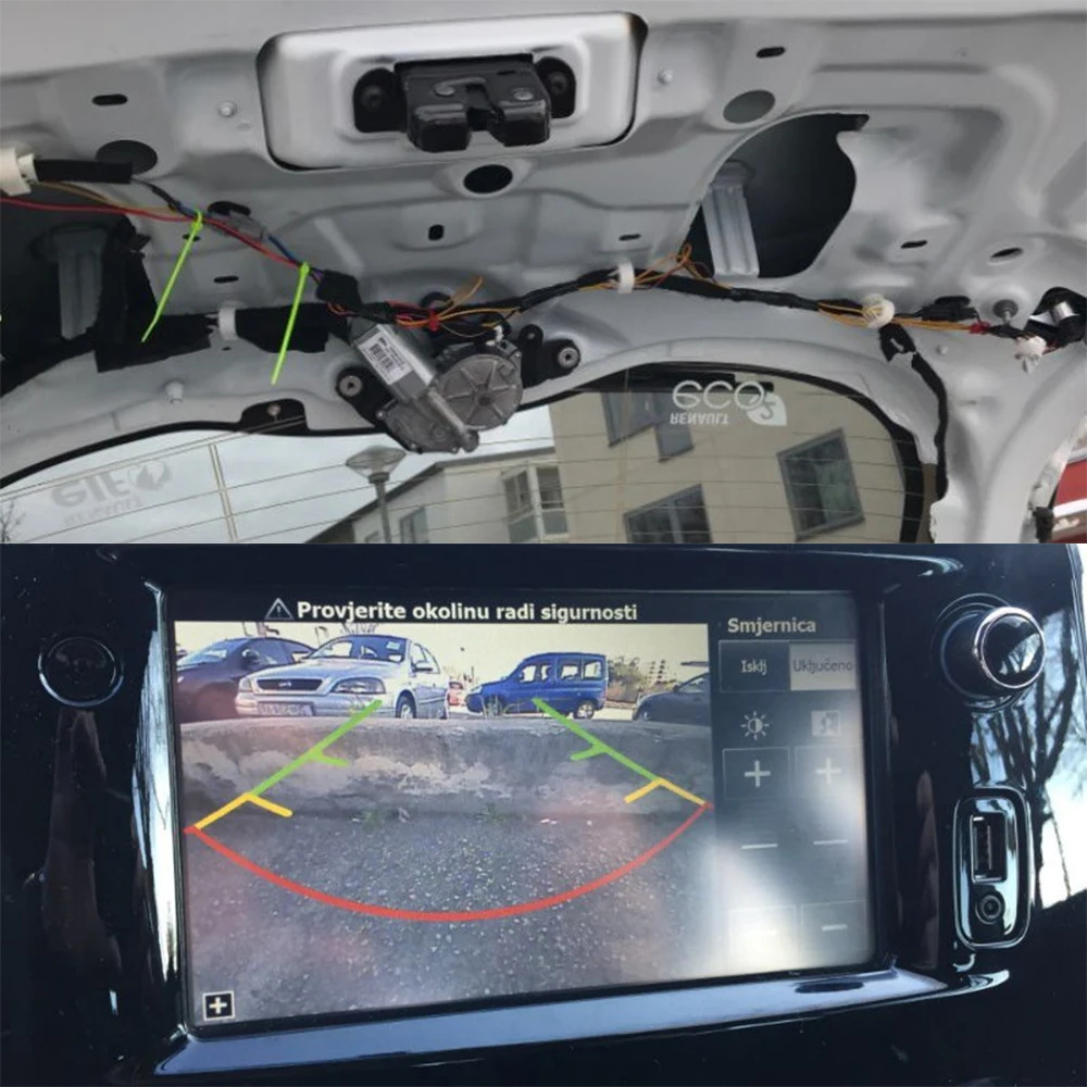 

24 Pin Car Rear View Backup Reverse Parking Camera Adapter RCA Cable for Renault Original Factory Screen Video Input Switch