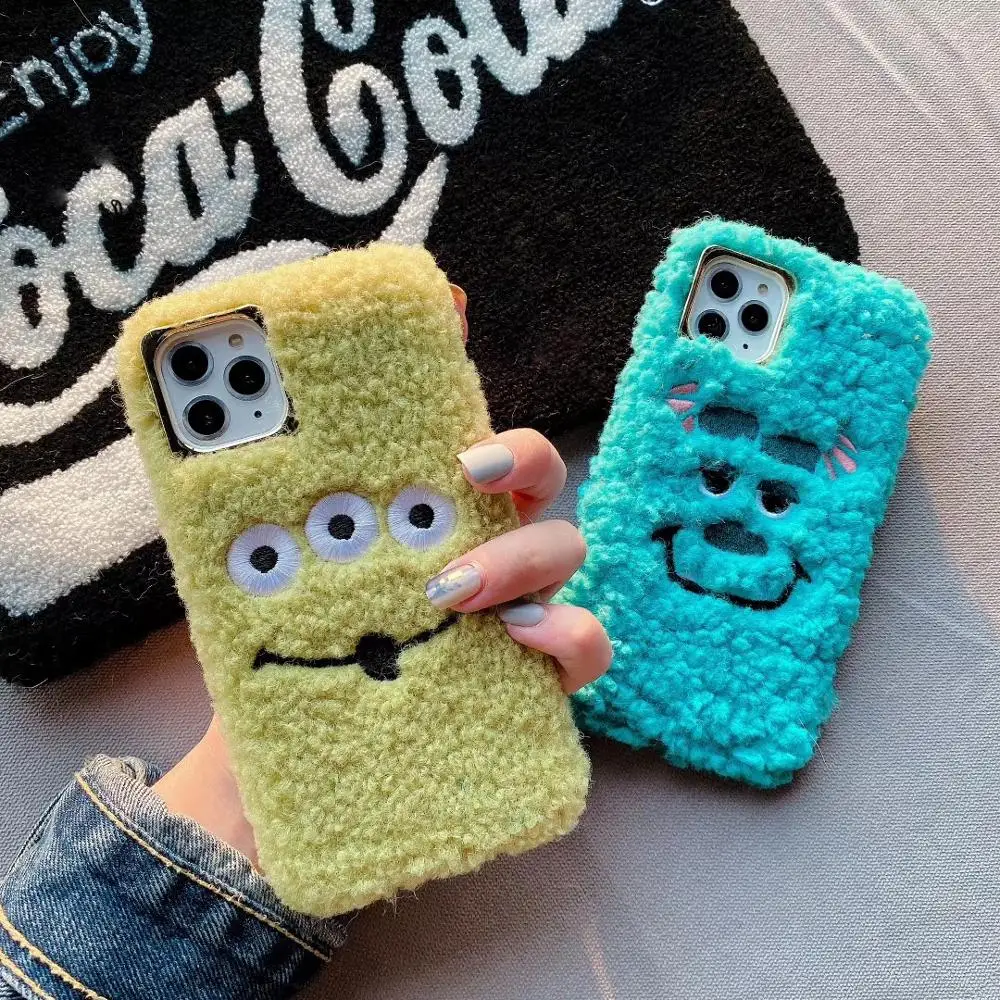 Cute 3D Cartoon Teddy Bear Plush Embroidered Phone Case for iphone XR X XS MAX 7 8 6s plus 11 Pro Max Toy Story soft TPU cover |