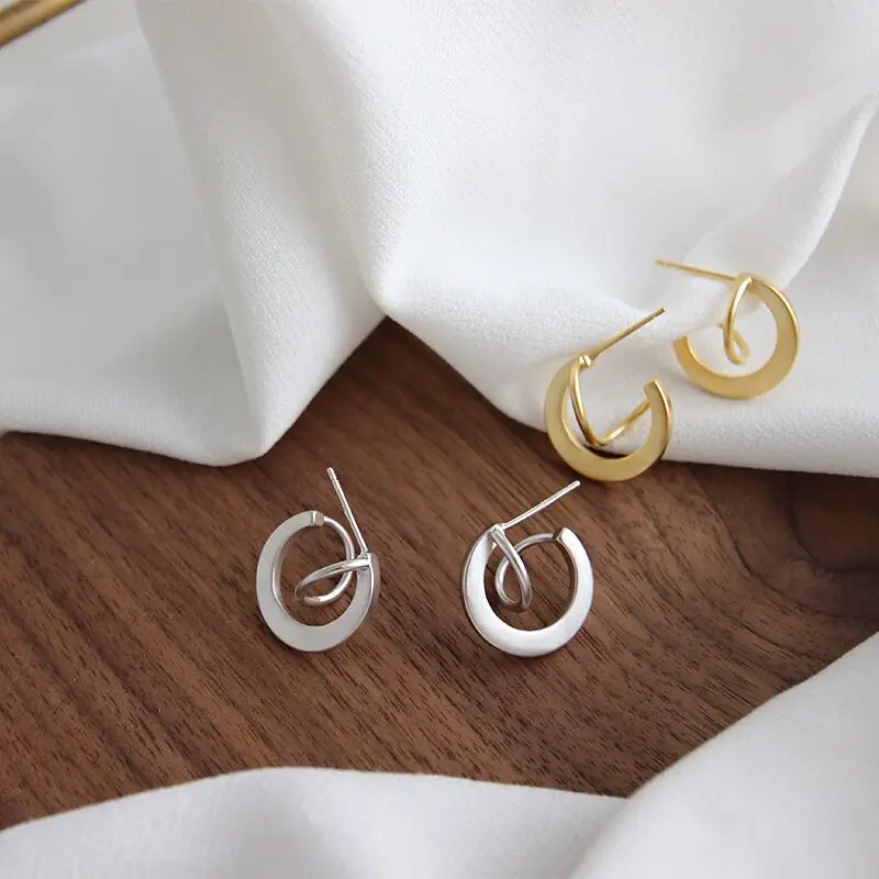 Популярные Модные ювелирные изделия женские серьги пирсинг из стерлингового