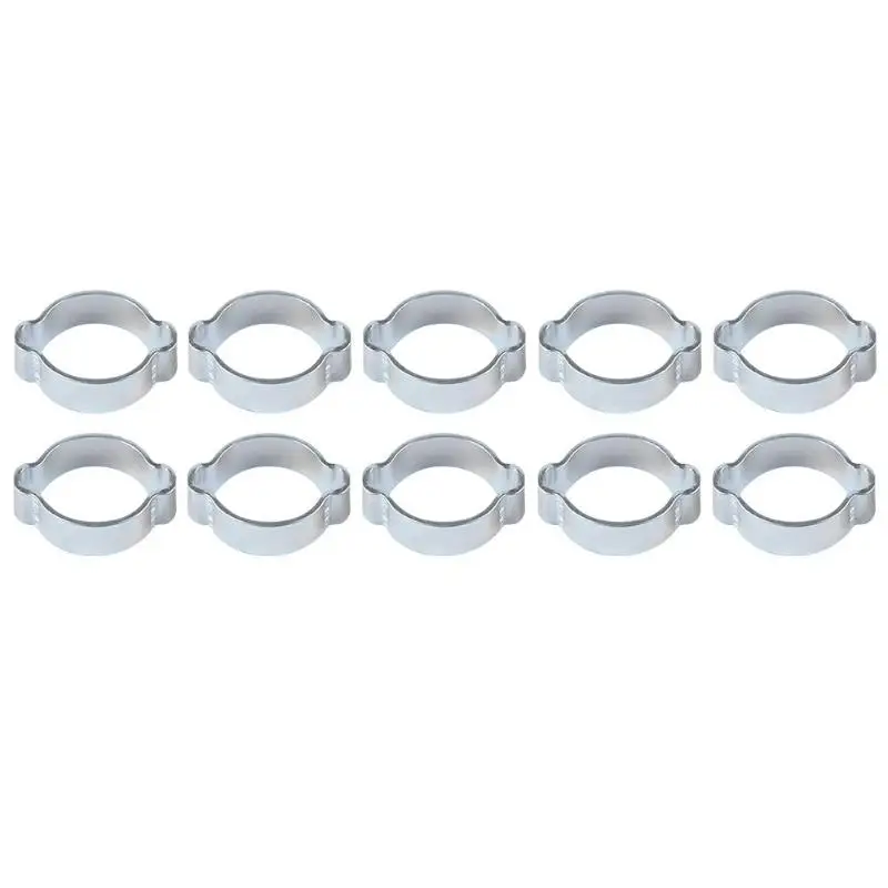 Зажимы для шлангов с двойными ушками 10 шт. зажимы топливных труб и водяных из