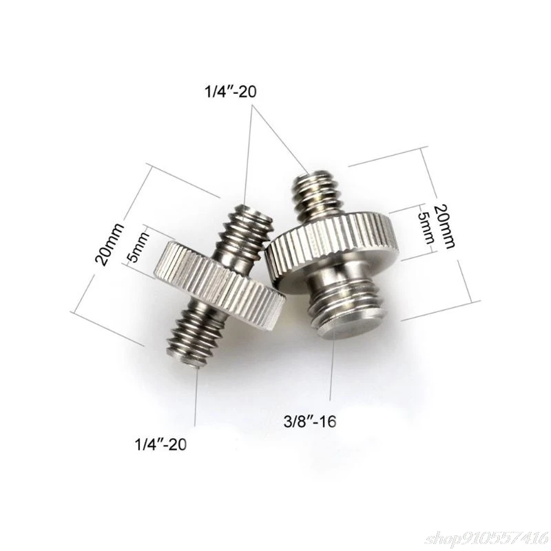 

Metal 1/4" Male to 1/4" or 3/8" Male Threaded Adapter 1/4 or 3/8 Inch Double Male Screw Adapter for Tripod Camera O27 20