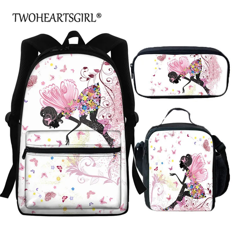 

Школьная сумка twoheart sgirl с симпатичной бабочкой для девочек-подростков, школьные сумки для девочек-подростков, 3 шт./компл., портфель для начал...
