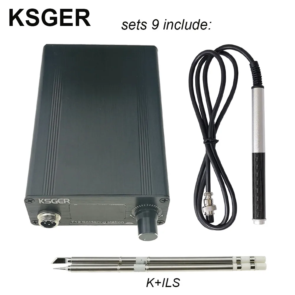 Sets 9 KSGER STM32 2,1 S OLED DIY T12 паяльник станция FX9501 сплав ручка электрические инструменты контроллер температуры держатель сварочный - Цвет: Sets 9