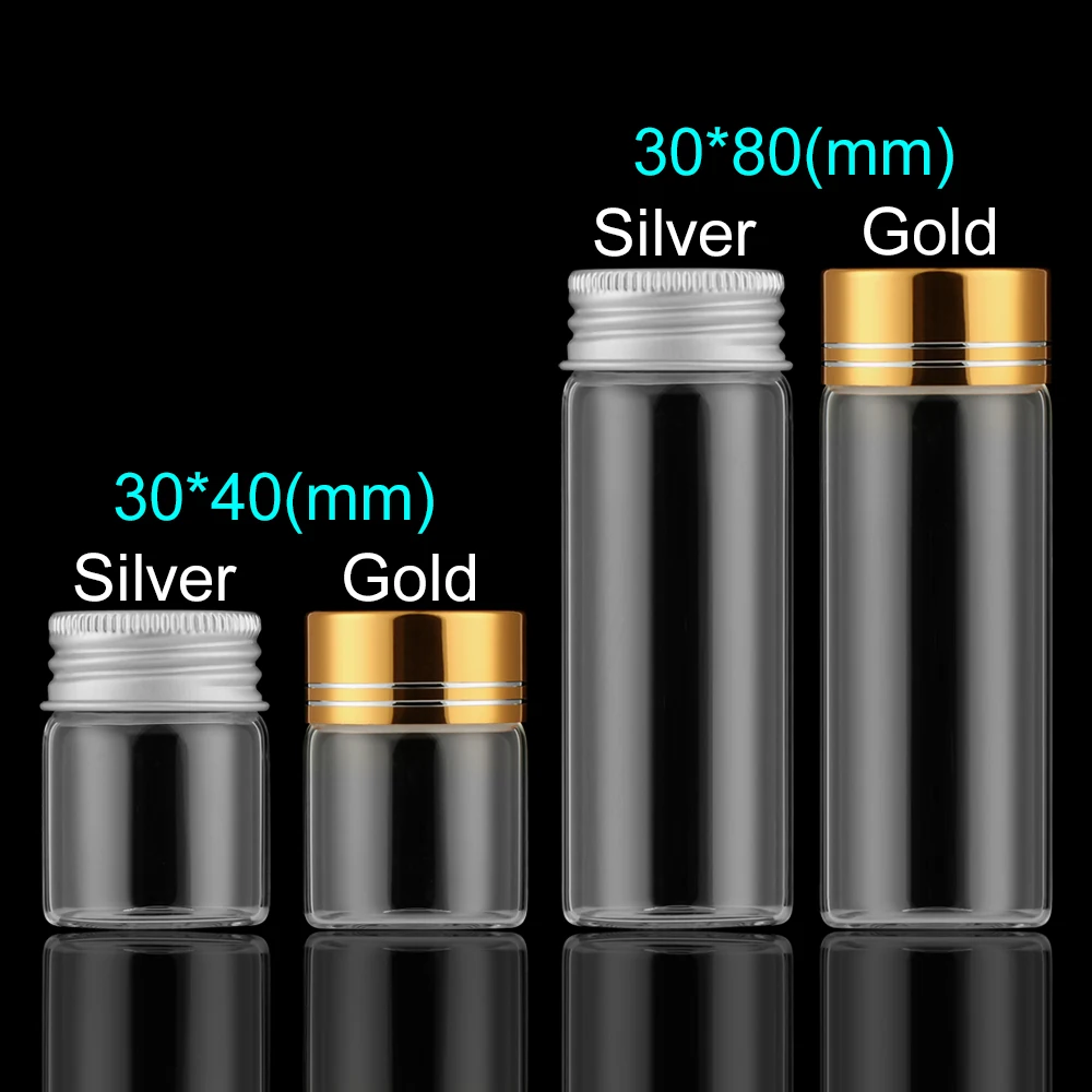 5 шт. Мини стеклянные бутылки алюминиевая крышка пустые для косметического крема