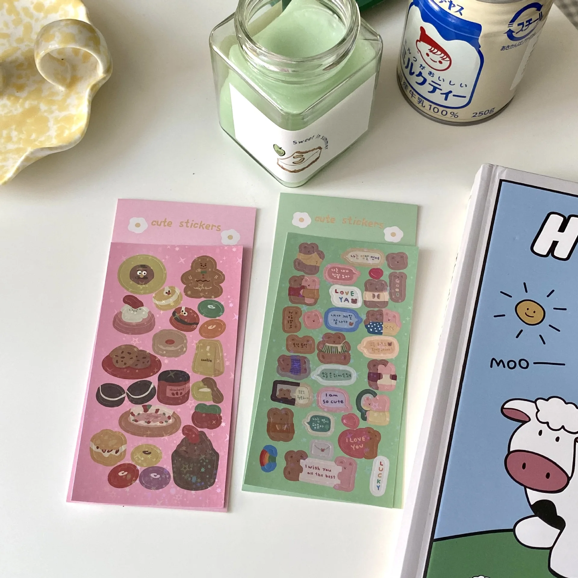 Ins кавайный проект &quotМедвежонок Лазерная голографическая Стикеры для