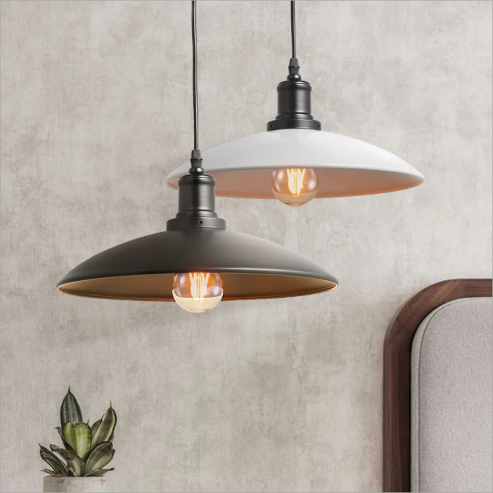 

Industrial Suspended Ceiling Pendant Light Fixtures Metal Vintage Loft Lampshade Lamp for Kitchen Island Living Room Restaurant