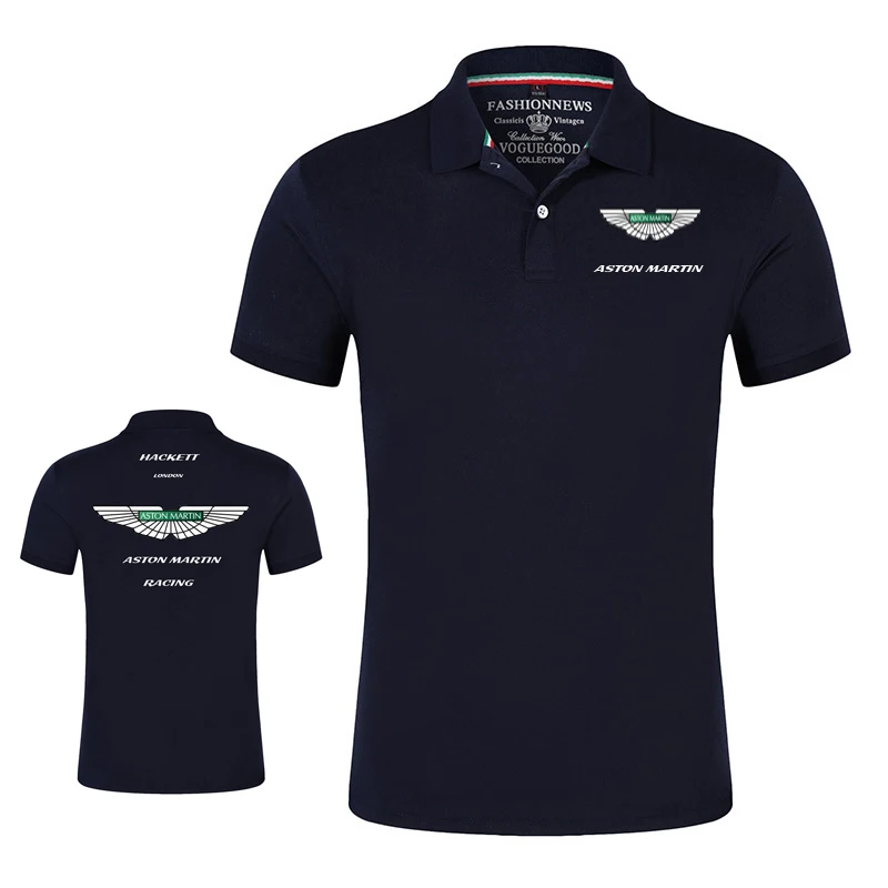 Летняя мужская рубашка поло с коротким рукавом Классические брендовые дышащие