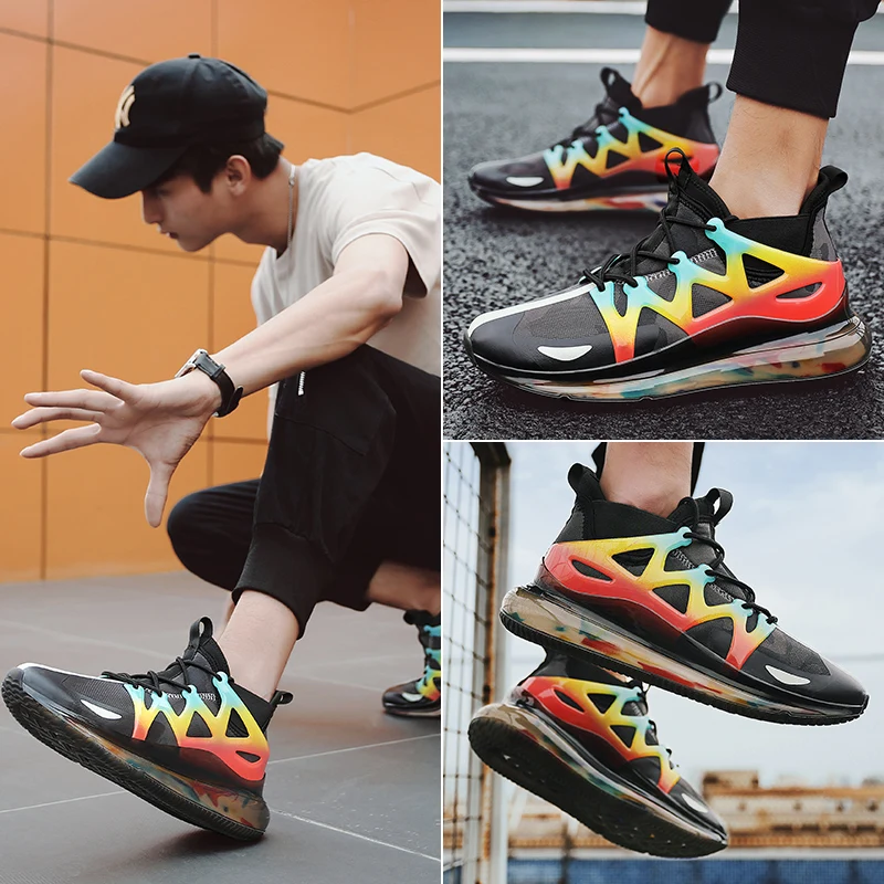 

Night Running Shoes Marathon Sport Sneaker for Men Slip on Reflective Running Walking Shoes Comfort Gym Jogging Cushion Athletic