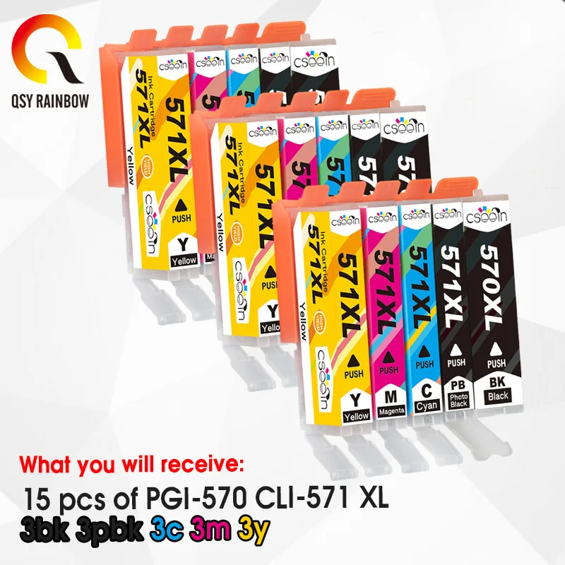 Совместим с Canon PGI 570 CLI 571 XL чернильный картридж для canon Pixma MG5750 MG5751 MG5752 MG5753 MG6850 MG7750