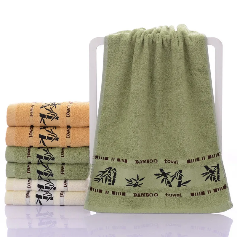 Hot Sale Black Ink Bamboo Jacquard Width Break Thick Towel Soft Best Value Towels for Bathroom | Дом и сад