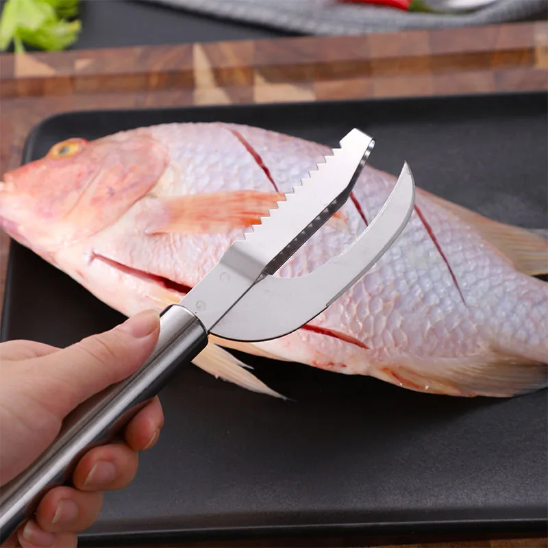 

Fish Scale Knife Stainless Steel Slicing Fish Belly Knife Multifunctional Household Seafood Cleaning Peeler Scale Scraping Tool