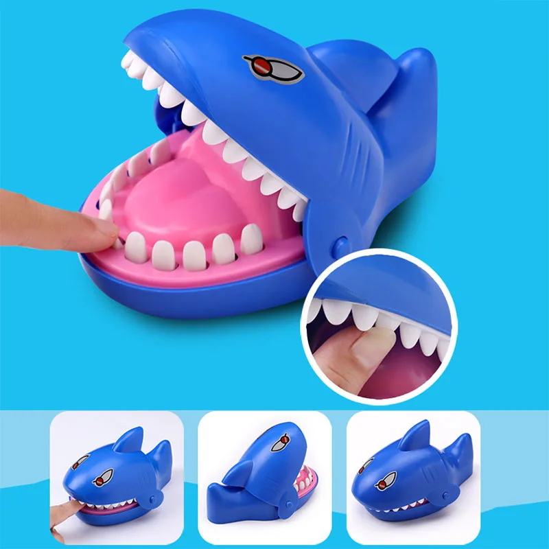 Хит продаж большой розыгрыш Электрический собак и кошек Shark Bite палец игра