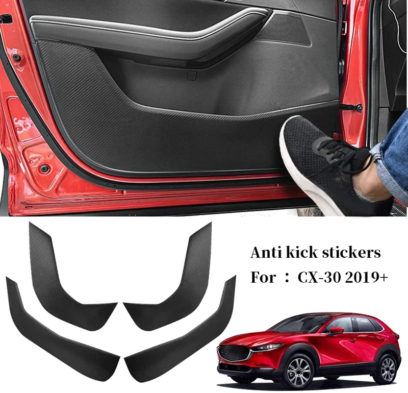 

Защитный коврик для двери из углеродного волокна с боковыми краями для Mazda CX-30 2019 2020