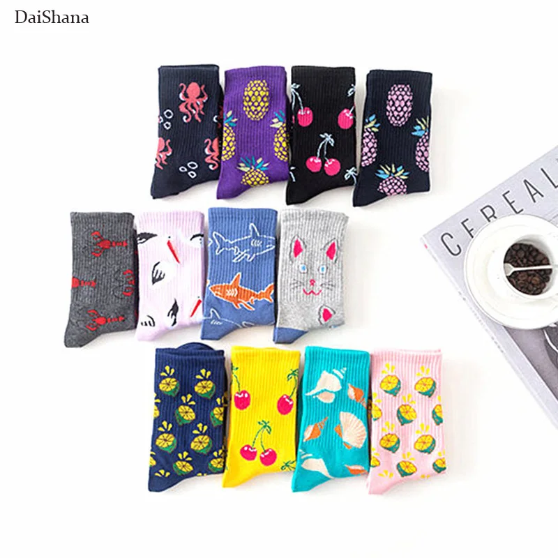 1 пара женские носки в стиле Харадзюку | Женская одежда