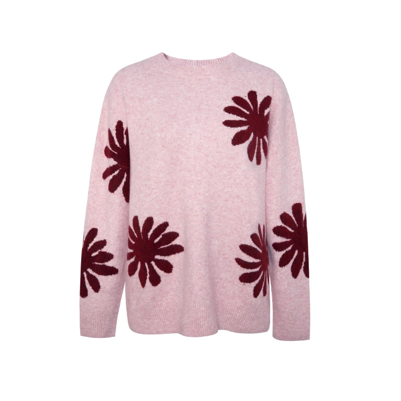 

Live Special Lady Temperament Sweater Pullover Lazy Wind Wide Loose Pullover Sweater Autumn Winter 2021