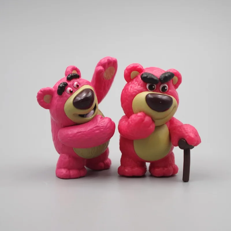 

2pcs/set Disney Animation Peripheral Toy Story Lotso Cake Decoration Gift PVC Children's Animation Dolls Children's Toys Kawai