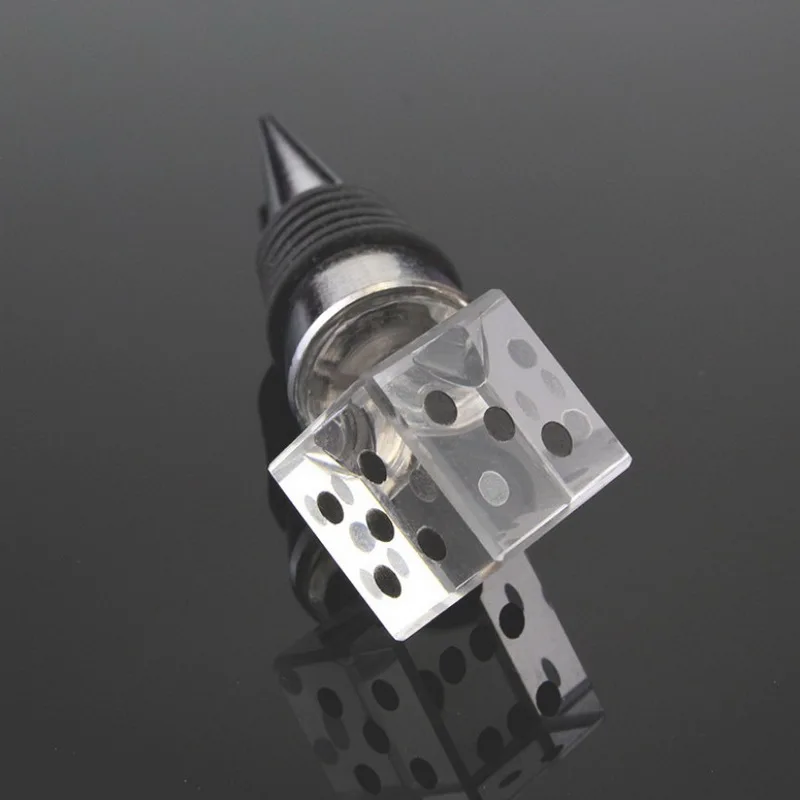 50 шт. в стиле Лас Вегаса Хрустальная пробка для бутылки кости подарочной коробке