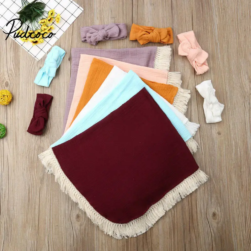 2 шт. детское одеяло из муслина с кисточками|Спальные мешки| |