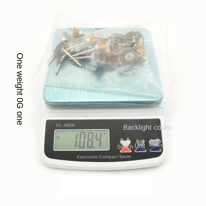 

24-Piece Copper Wire Brush Metal Rust Removal Wheel with Handle Wire Wheels Rod Flat Copper Wire Wheel T-Type Polishing Brush