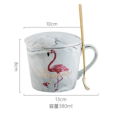 06 Marble Ceramic Mug Handpainted Gold Monogram Natural Marble Porcelain Coffee Mug Pink Gold Inlay Cup Creative Wedding Gift - Цвет: 06