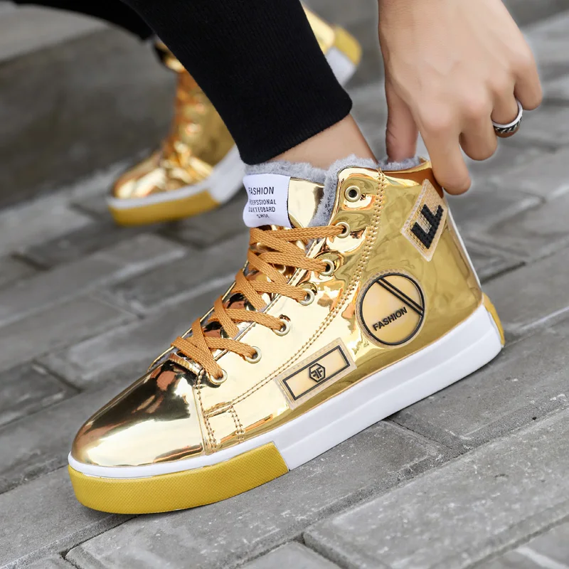Winter Ankle boots Men Shoes luxury brand Fashion Leather Boots For Men Casual Waterproof Flat Male Shoes chunky Sneakers