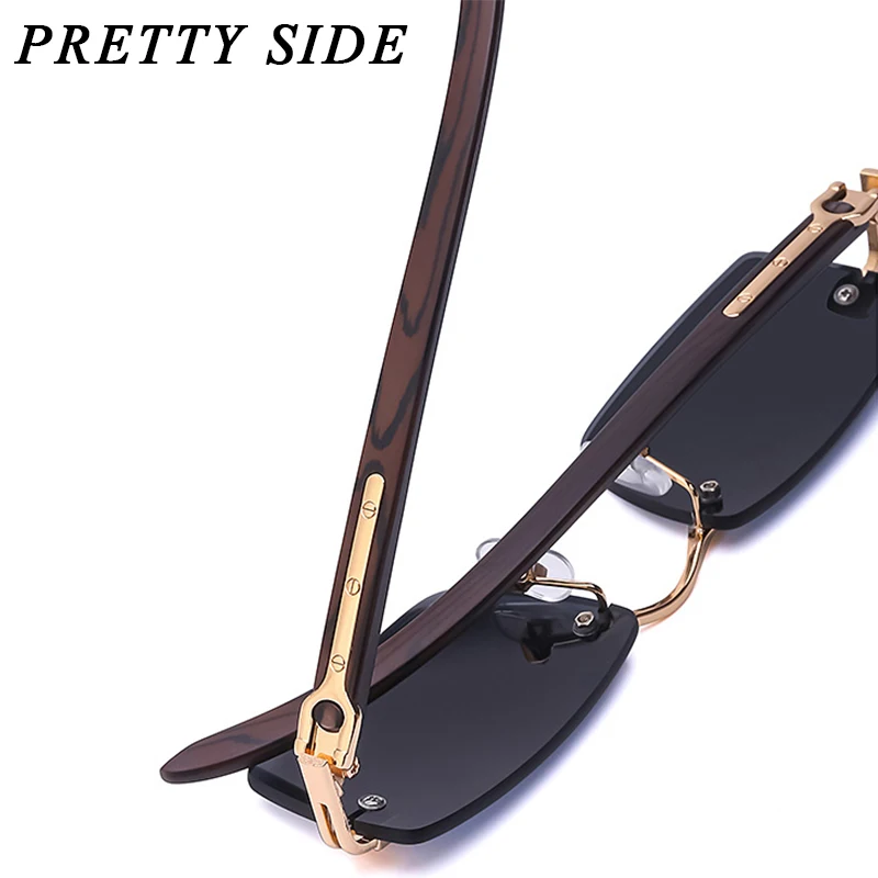 

2021 Rimless Sunglasses Square Sunglasses For Men Vintage Fashion Oculos De Sol Masculino Zonnebril Heren Vasos Women Glasses